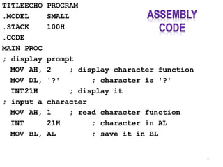 Assembly Language Programming By Ytha Yu, Charles Marut Chap 4 ...