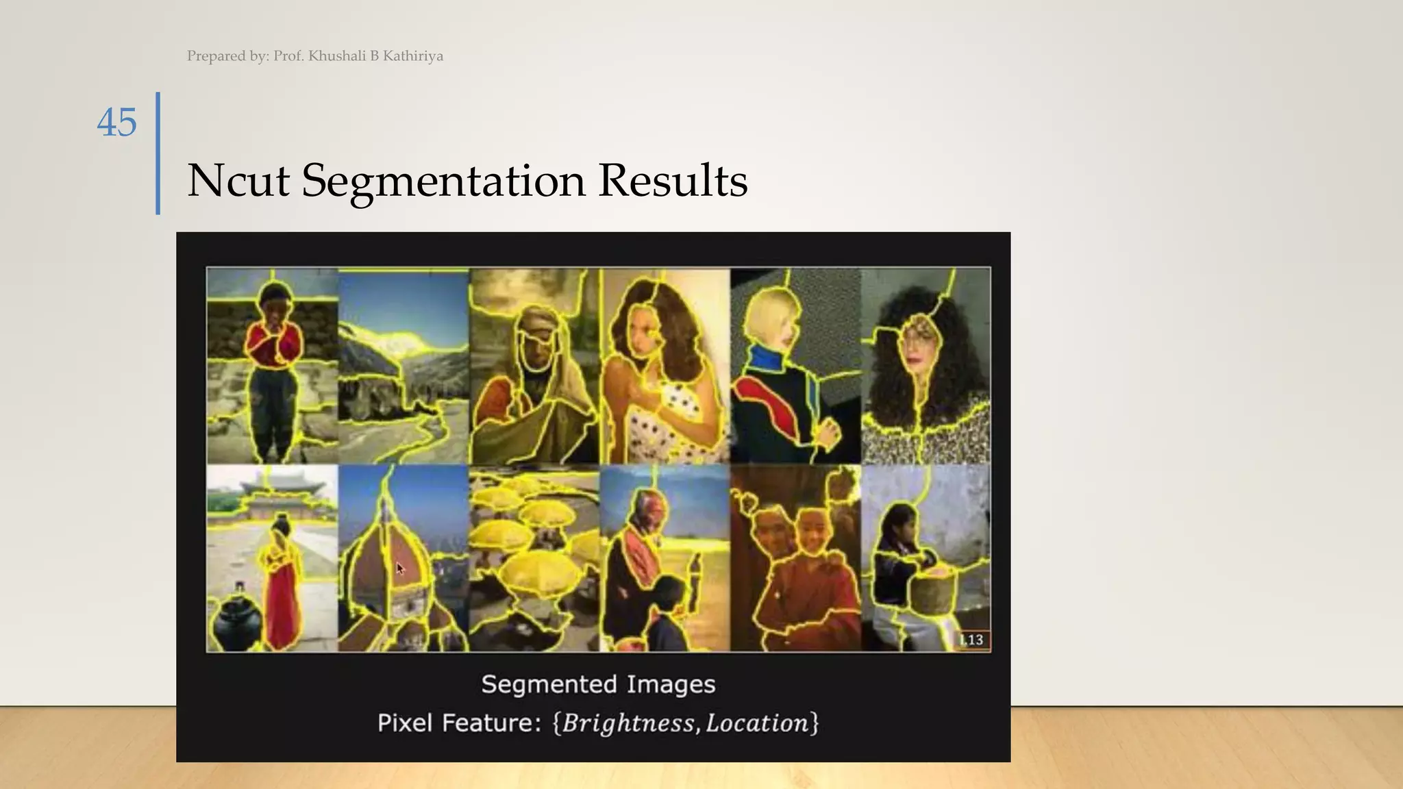 Ncut Segmentation Results
Prepared by: Prof. Khushali B Kathiriya
45
 