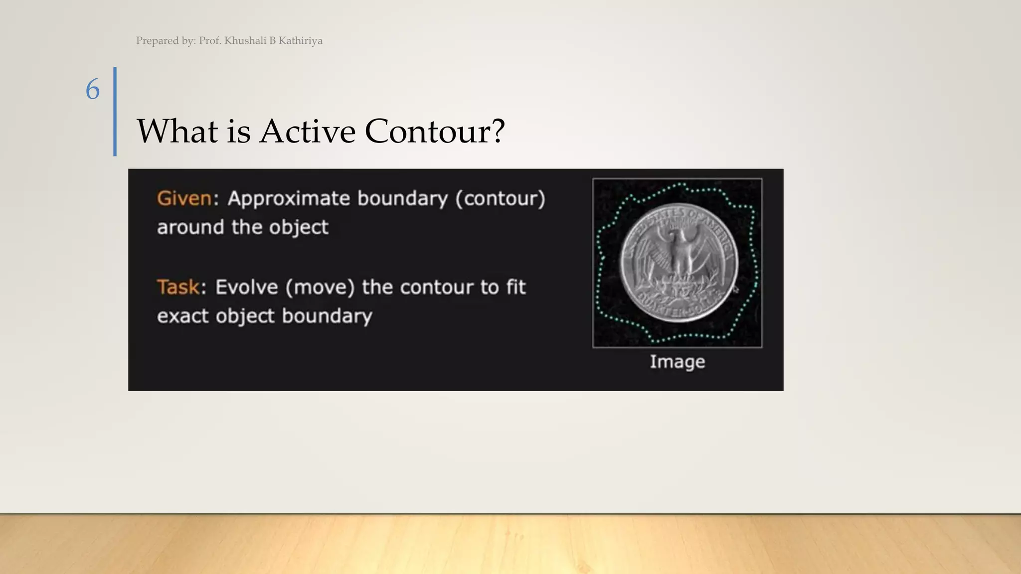 What is Active Contour?
Prepared by: Prof. Khushali B Kathiriya
6
 
