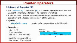 Pointer Operators
 