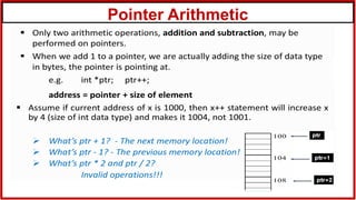 Pointer Arithmetic
 