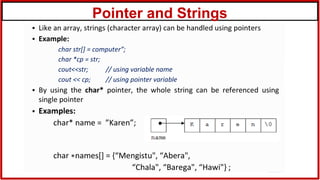 Pointer and Strings
 
