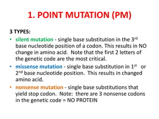 MIC150 - Chap 4 Mutation | PPTX