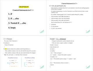 Chap 4 c++ | PPT
