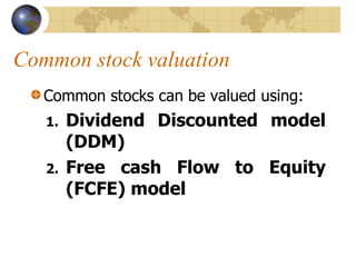 chap 4 Stock and equity valuation revised .ppt