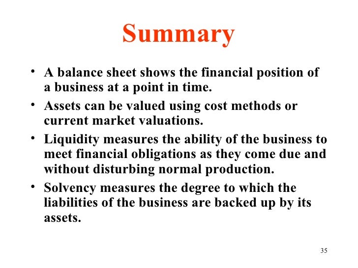 balance sheet analysis
