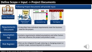 Scope Assumptions Risks Rigor Chap 5.3 define scope | PDF