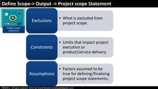 Scope Exclusions Chap 5.3 define scope | PDF