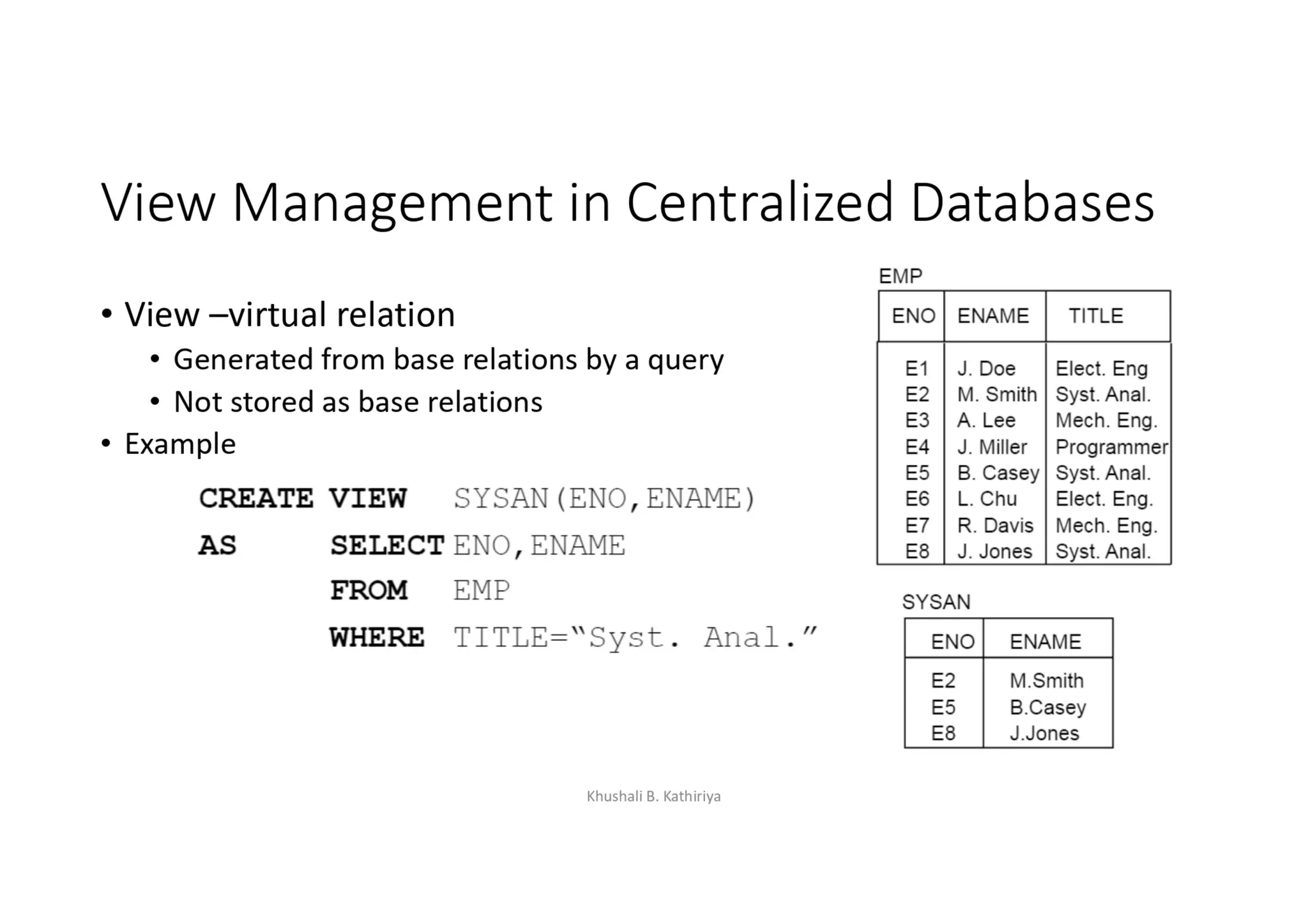 DDBMS_ Chap 5 Semantic Data Control | PPT