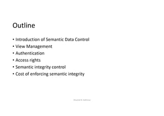 DDBMS_ Chap 5 Semantic Data Control | PDF
