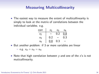 Classical Linear Regression Model Assumptions and Diagnostic Tests in ...