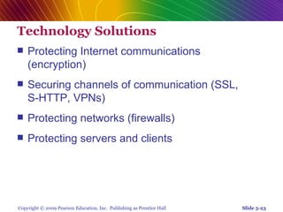 Chap 5   online security and payment systems