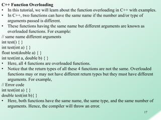 Chap 5 c++ | PPT