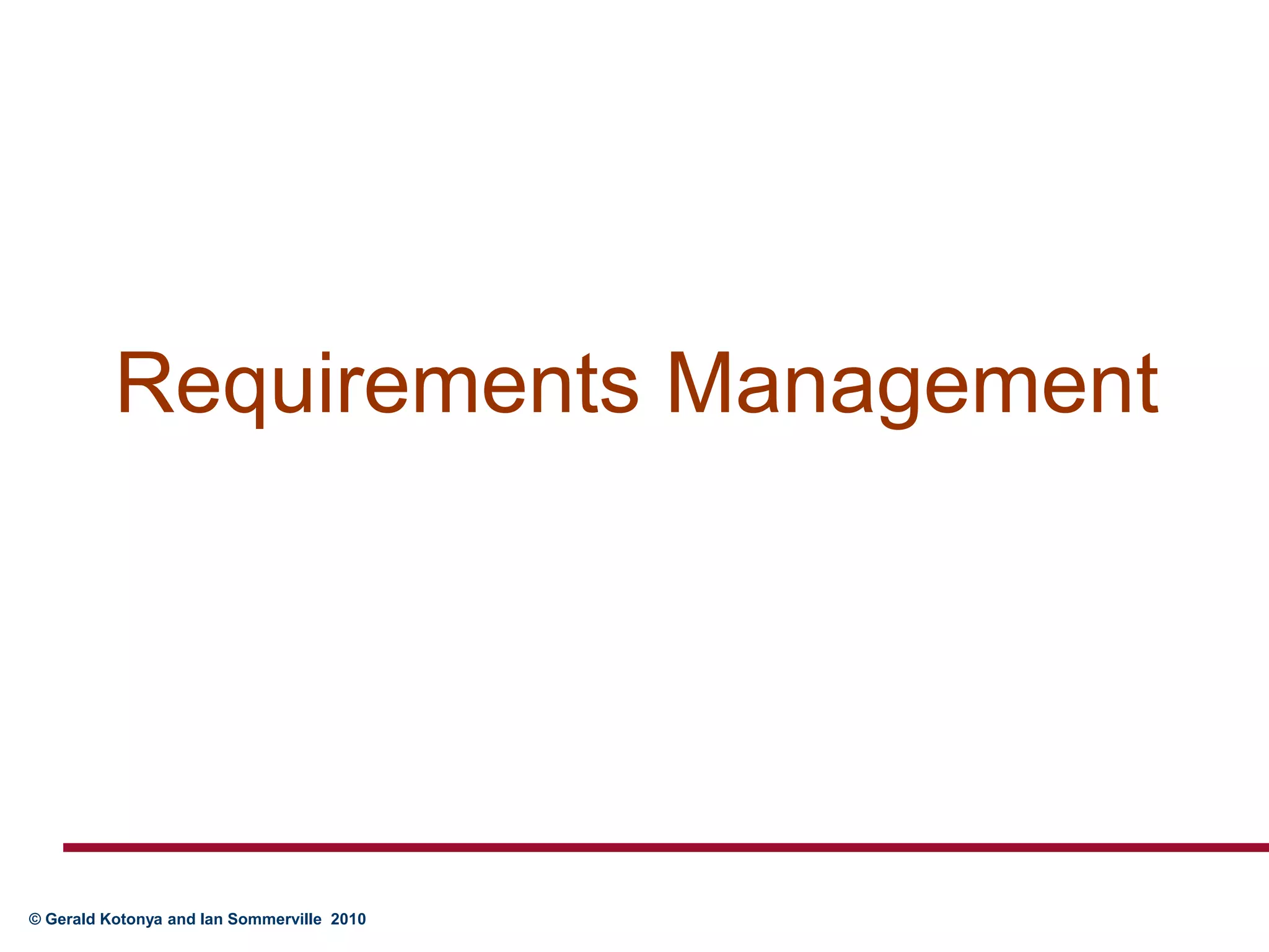 Requirements Management