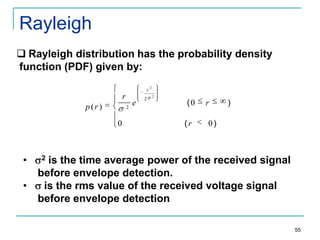 Rayleigh Function Chap 5 (small scale fading) | PPTX