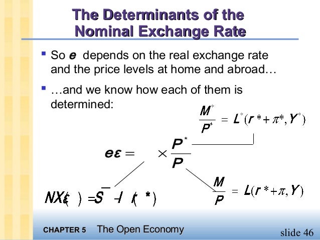 Determinant Of Exchange Rate