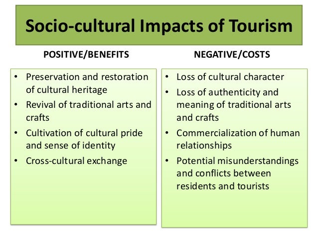 Cultural impacts of tourism