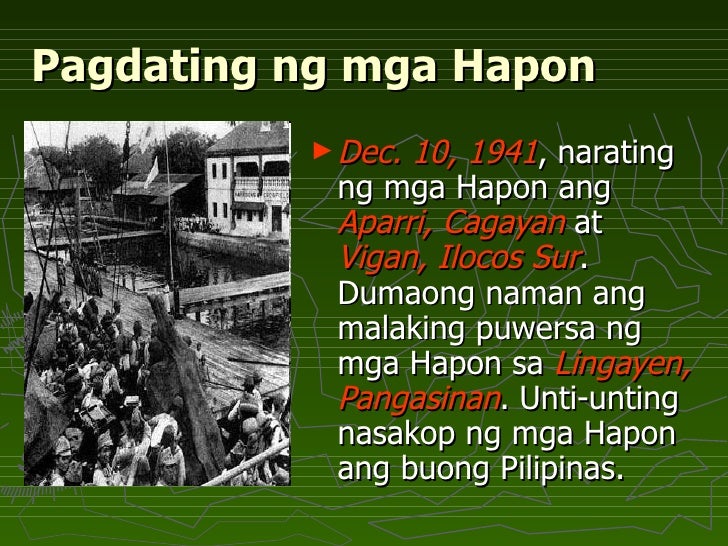 Karanasan Sa Digmaang Pandaigdig Ng Pilipinas Chap6