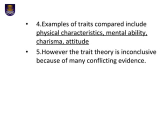 Control Trait Examples Chap 6 MGT162 | PPT