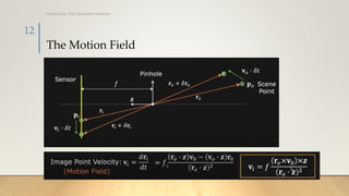 The Motion Field
Prepared by: Prof. Khushali B Kathiriya
12
 