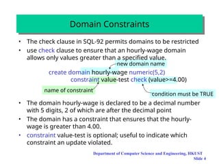database management system presentation on integrity constraints | PPT