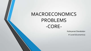 MACROECONOMICS 
PROBLEMS 
-CORE-Kalaiyarasi 
Danabalan 
A’ Level (Economics) 
 