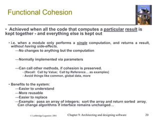 Function Cohesion Software Design Chap 6 - Software Architecture Part 1.pptx