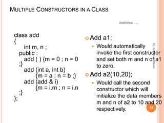 constructor & destructor in cpp | PPTX