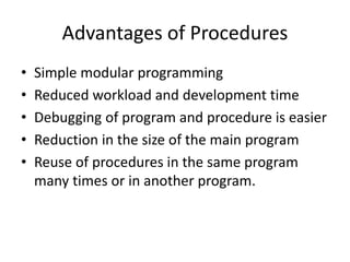 Chap6 procedures & macros | PPTX