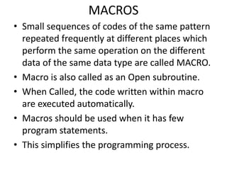 Chap6 procedures & macros | PPT