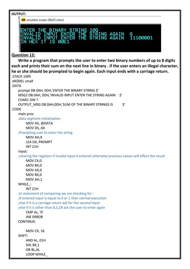chapter 7 Logic, shift and rotate instructions | PDF