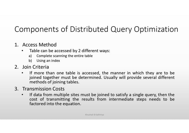 DDBMS_ Chap 7 Optimization of Distributed Queries | PDF