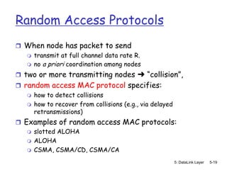 Comprehensive Overview of Data Link Layer Multiple Access Protocols and ...