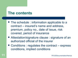 Chap 7 -_insurance_documents | PPT