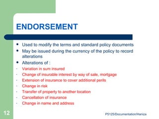 Documents Used In Insurance Chap 7 -_insurance_documents | PPT