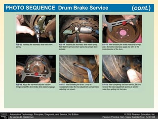 PHOTO SEQUENCE  Drum Brake Service  ( cont. ) 