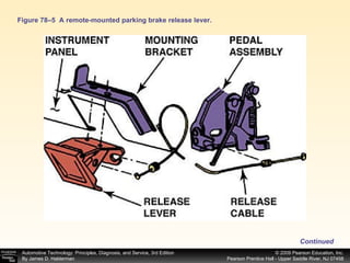 Figure 78–5  A remote-mounted parking brake release lever. Continued 
