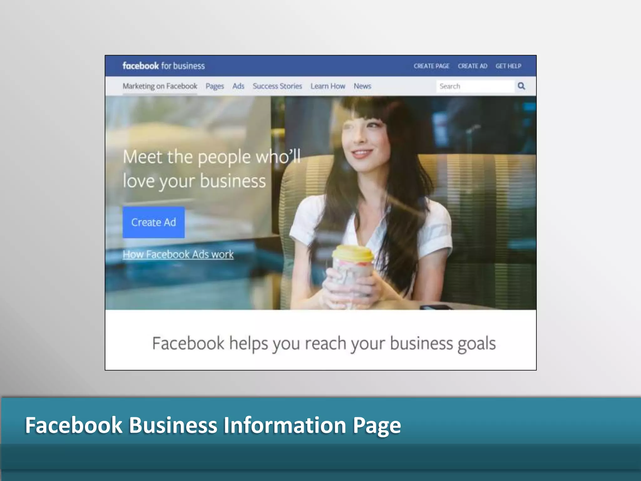 Facebook Business Information Page
 
