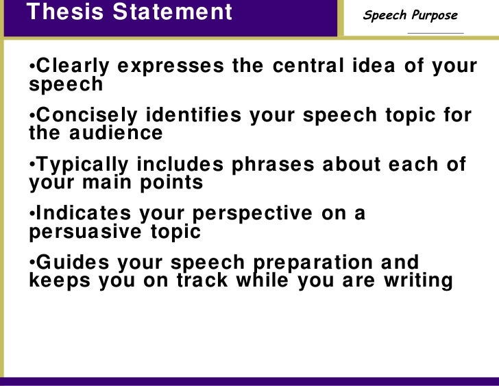 a speech general purpose refers to