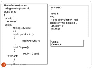 operator overloading & type conversion in cpp | PPT
