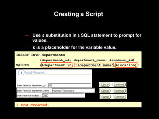 Oracle SQL insert update delete Data Manipulation Essentials | PPT