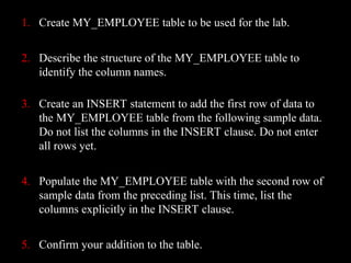 Oracle SQL insert update delete Data Manipulation Essentials | PPT