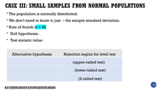 Comprehensive Guide to Hypothesis Testing Using Single Sample Data | PPTX