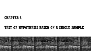 Comprehensive Guide to Hypothesis Testing Using Single Sample Data | PPTX