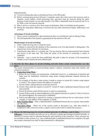 Chap 8 switching | PDF