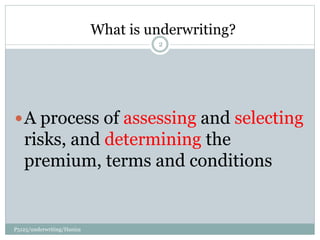 Underwriting Types Chap 8 -_underwriting | PPTX
