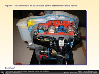 Figure 81–23 A cutaway of an ABS/traction control assembly used on a Honda. Continued 