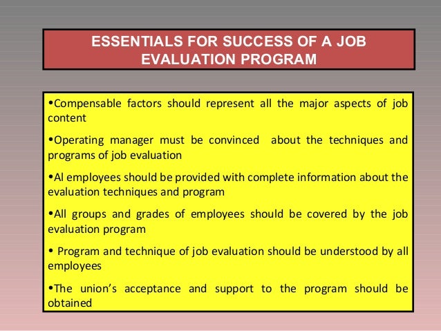 Image result for Success Of Job Evaluation Programs images