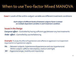 Two-factor Mixed MANOVA with SPSS | PPTX