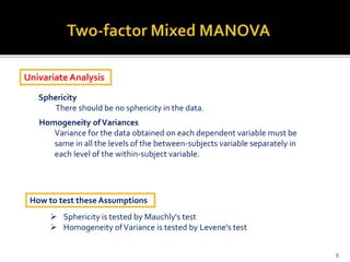 Two-factor Mixed MANOVA with SPSS | PPTX